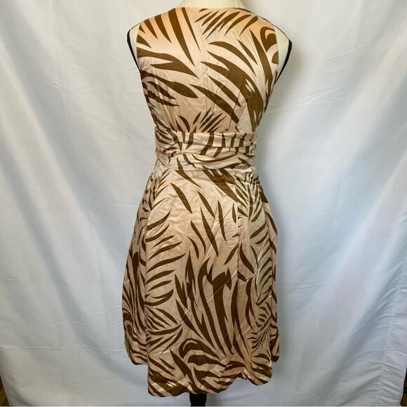 Marc Jacobs Women's Animal Print Silk Blend Midi Dress Size Small Pink and Brown - Picture 11 of 14